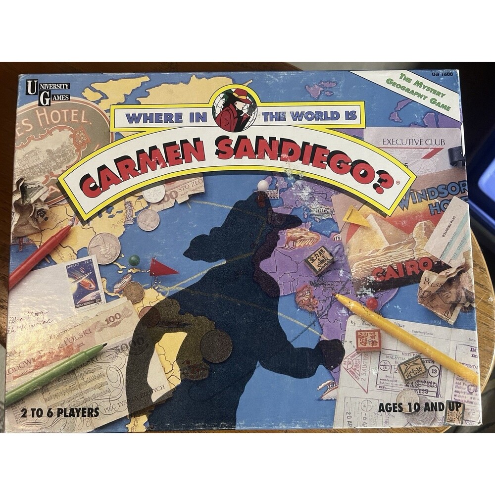 Vintage 1992 Where In The World is Carmen SanDiego Board Game